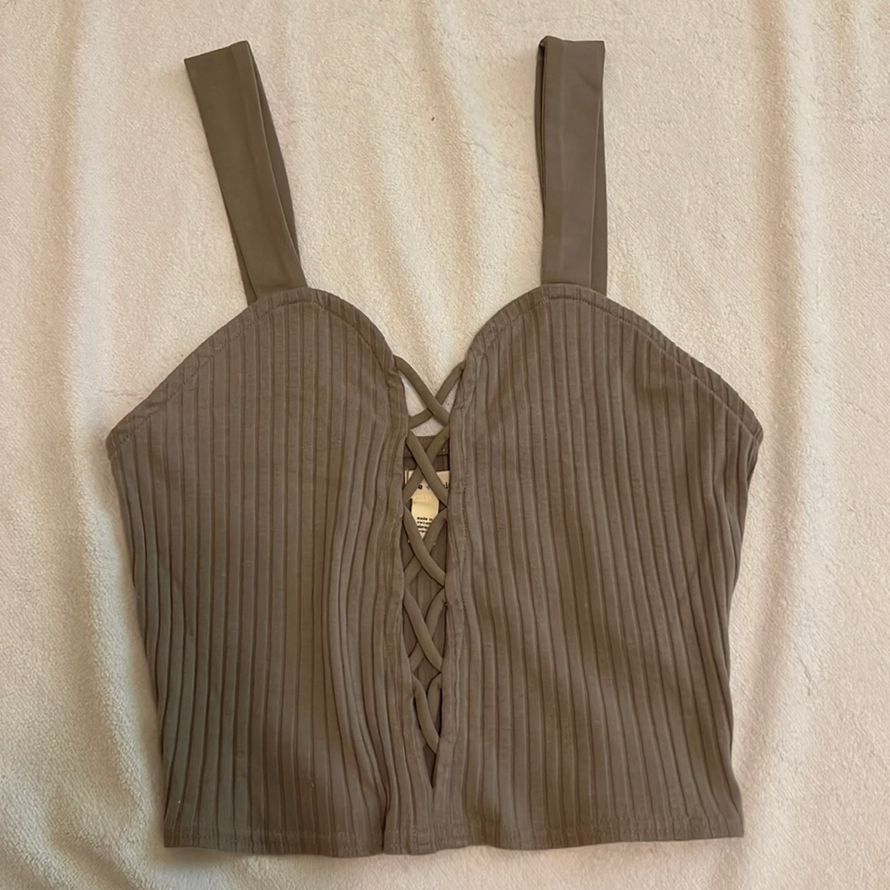 Silence + Noise Tank Corset Style Tank in Medium